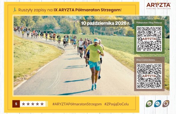 Ruszyły zapisy na IX ARYZTA Półmaraton Strzegom!