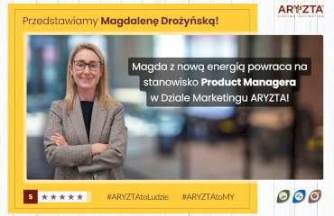 Magdalena Drożyńska wraca na pokład ARYZTA w Strzegomiu!